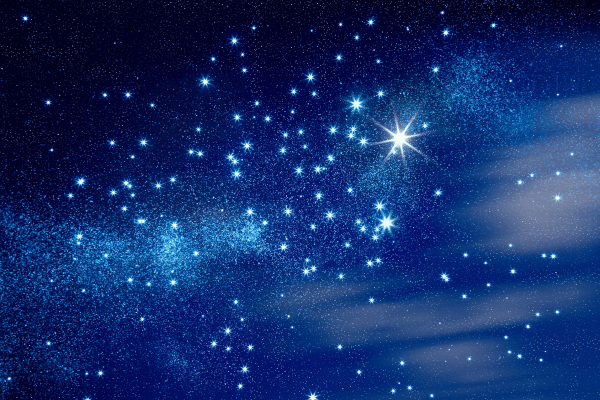 夜の空の星